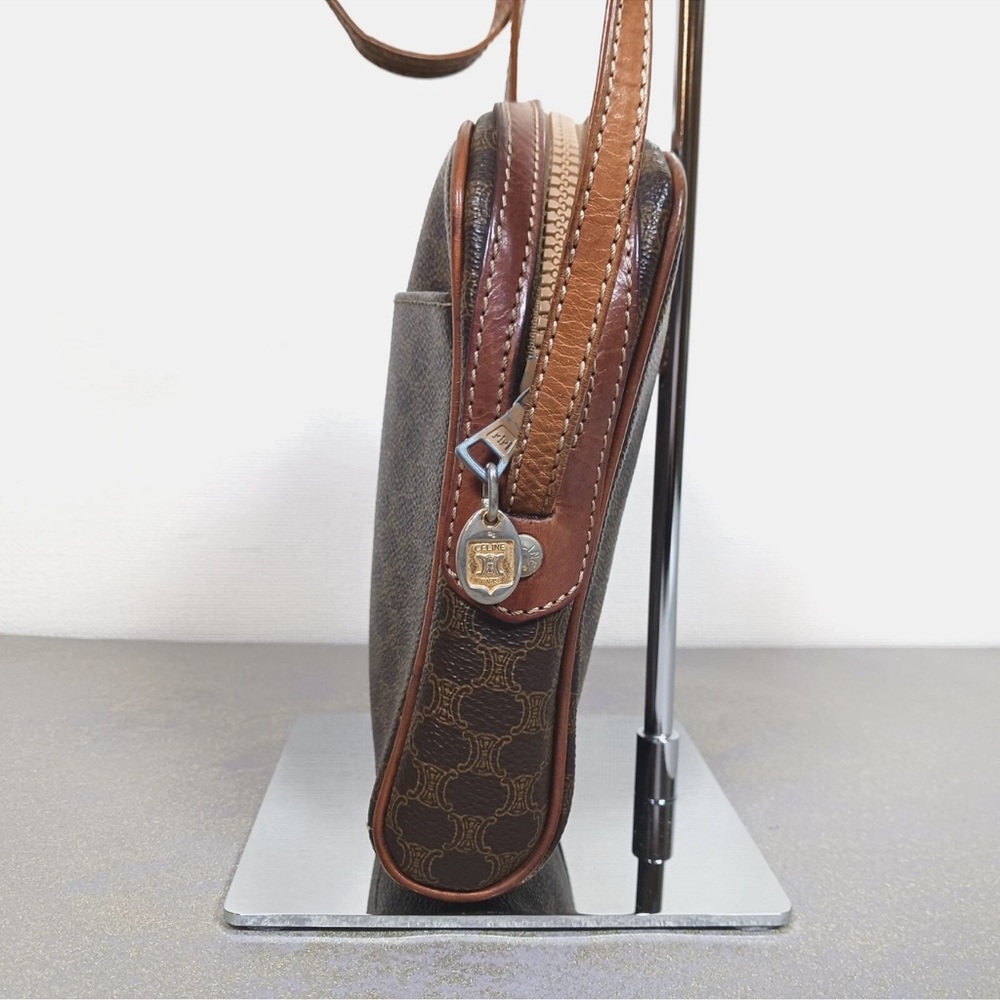 Céline Vintage Macadam Brown Coated Canvas Crossbody – Rare Paris Edition - Picture 6 of 15